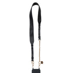 Black iPhone Case with Strap Set "Gia" - Matte Case + Black Leather Strap