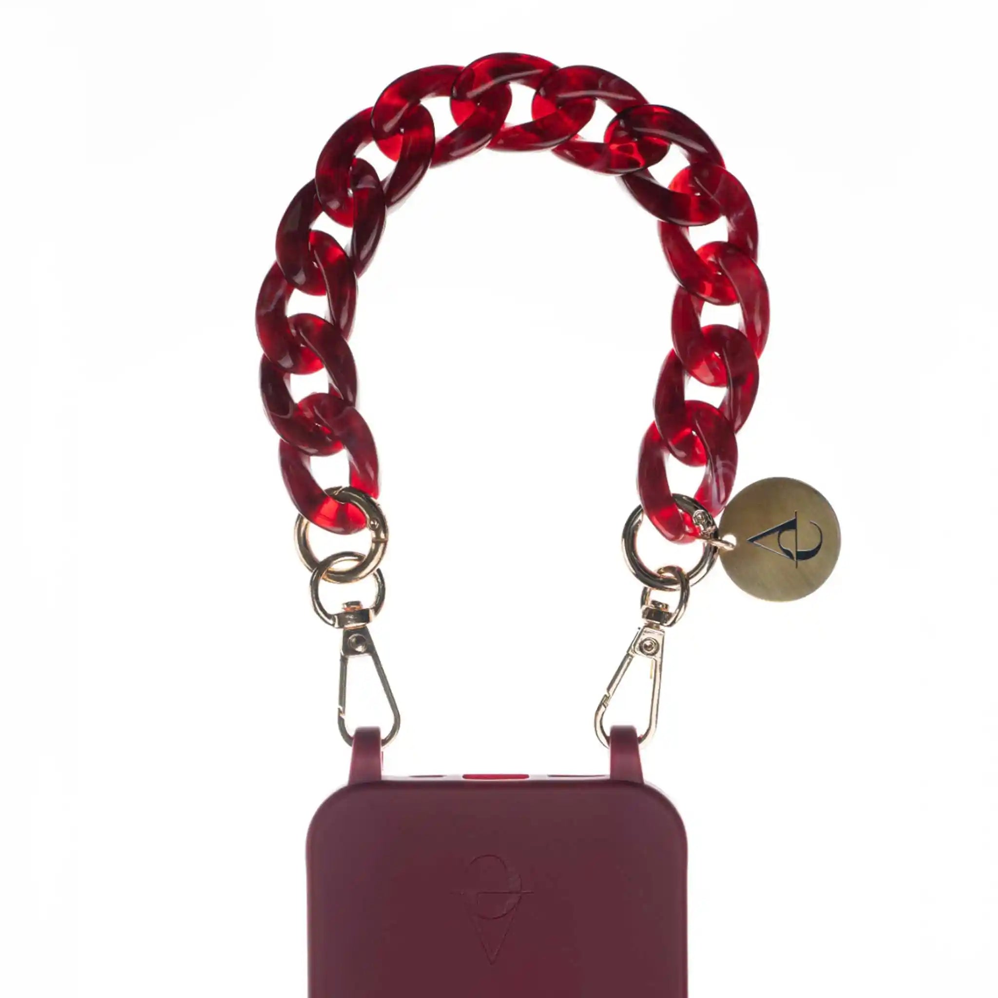 Soft Touch Case with rings "Cherry Noir" - Burgundy