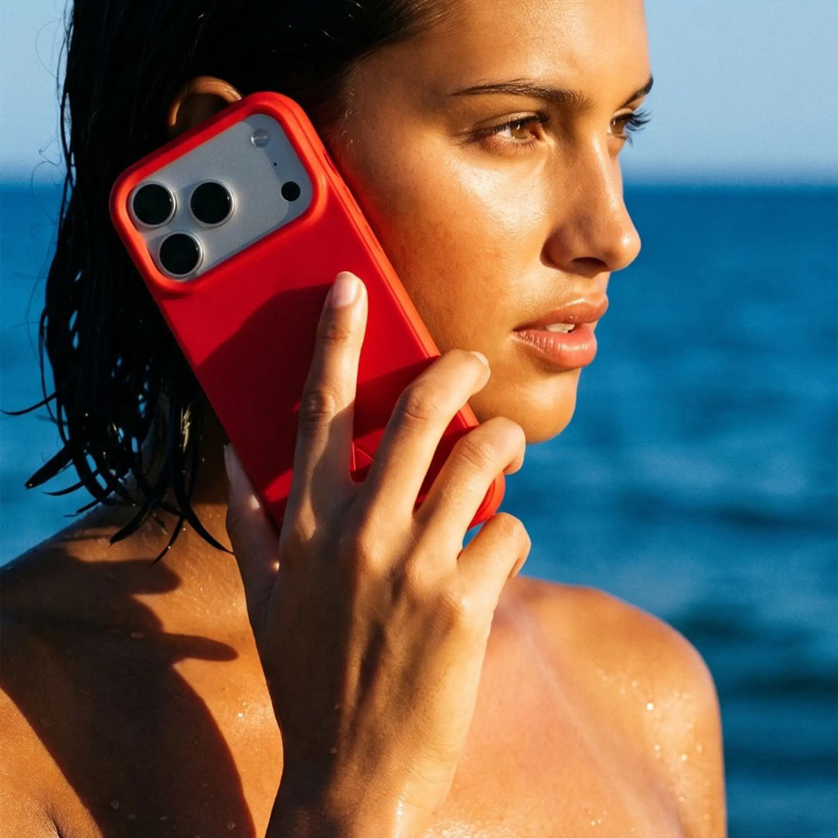 Червен матов калъф за iPhone "Rouge" - soft-touch TPU силикон