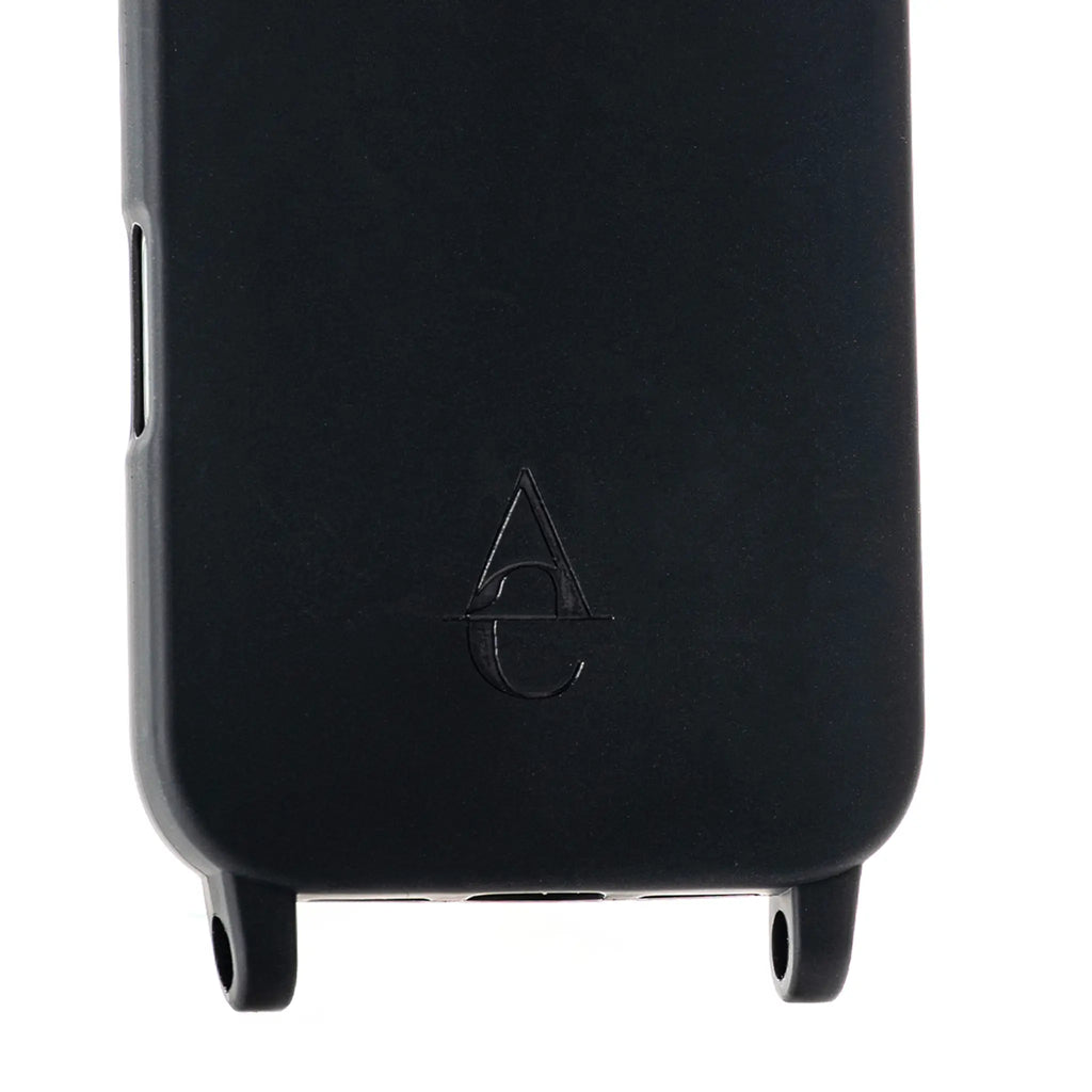 Soft Touch Case with rings "Noir" - Black