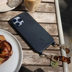 Soft Touch Case with rings "Noir" - Black