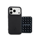 Комплект "Onyx" - черен кейс + самозалепваща стойка за iPhone

