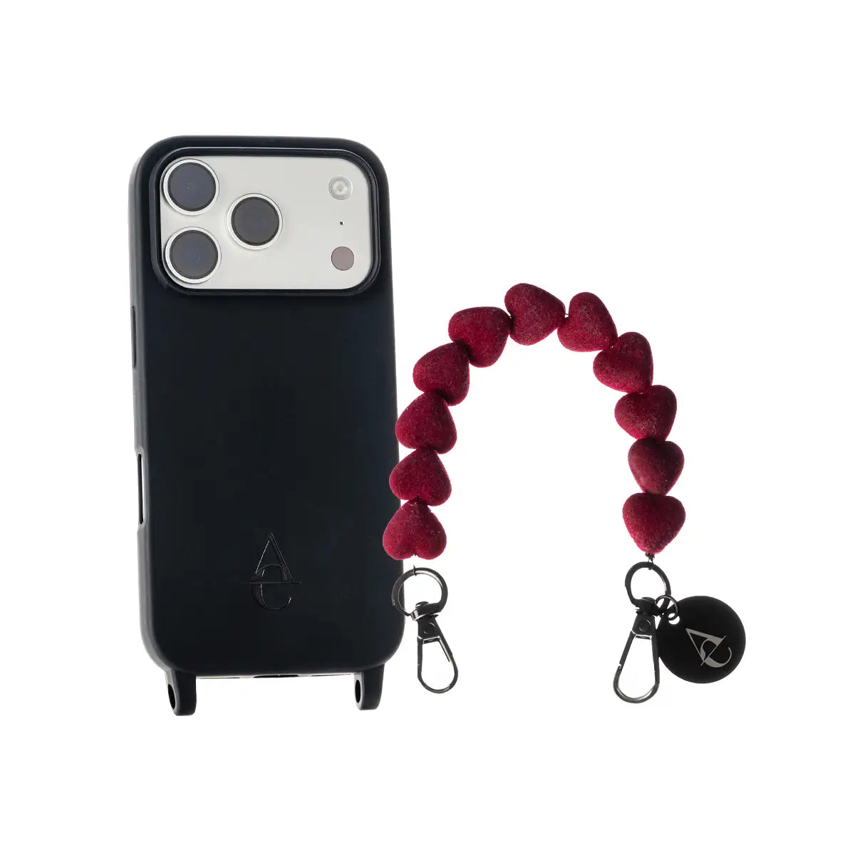 Set "I love you" - Black Case + Heart Chain