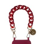 Set "Cherry Noir" - Burgundy Case + Dark Red Chain