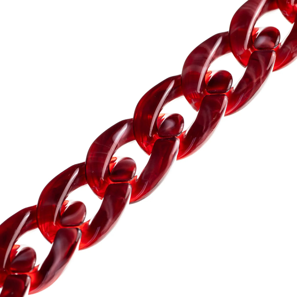 Set "Cherry Noir" - Burgundy Case + Dark Red Chain