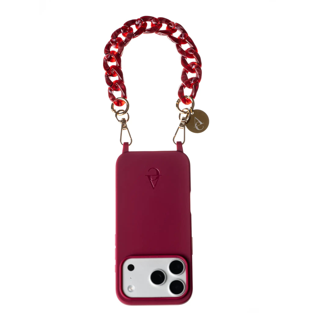 "Cherry Noir" Burgundy Short Chain 30cm