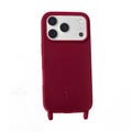 Soft Touch Case with rings "Cherry Noir" - Burgundy