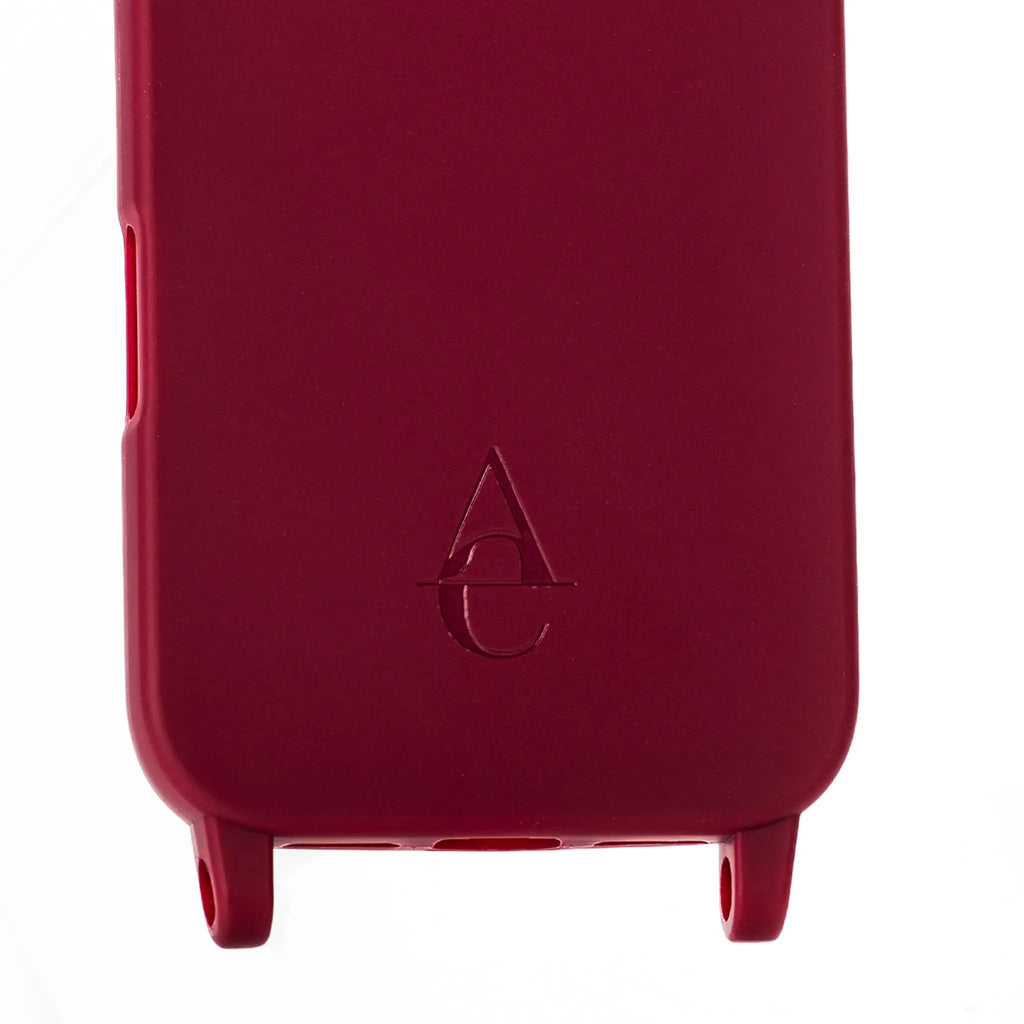 Soft Touch Case with rings "Cherry Noir" - Burgundy