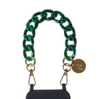 Set "Black Emerald" - Black Case + Dark Green Chain