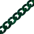 Set "Black Emerald" - Black Case + Dark Green Chain