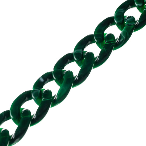 "Emerald" Dark Green Short Chain 30cm