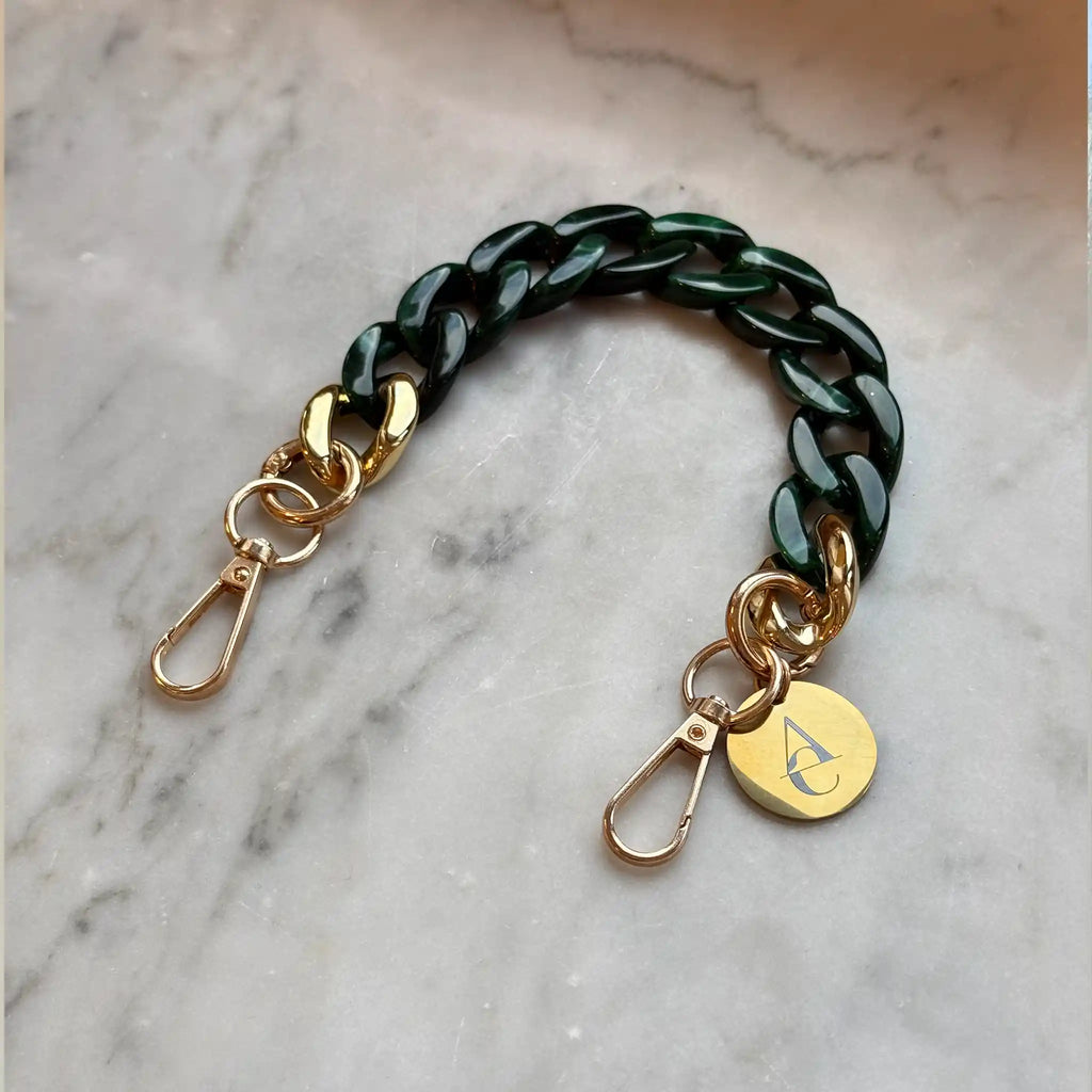 "Emerald" Dark Green Short Chain 30cm