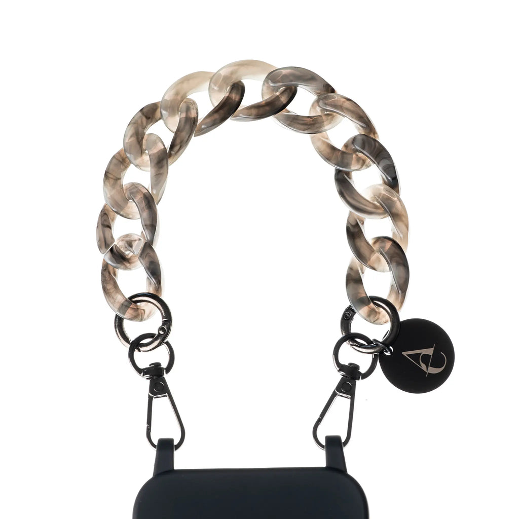Set "Black Moon" - Black Case + Gray Chain