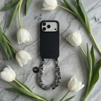 "Moon" Gray Short Chain 30cm