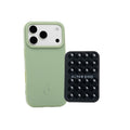 Set "Sauge" - Green Case + Suction Cup Holder/ Sticky Phone Mount