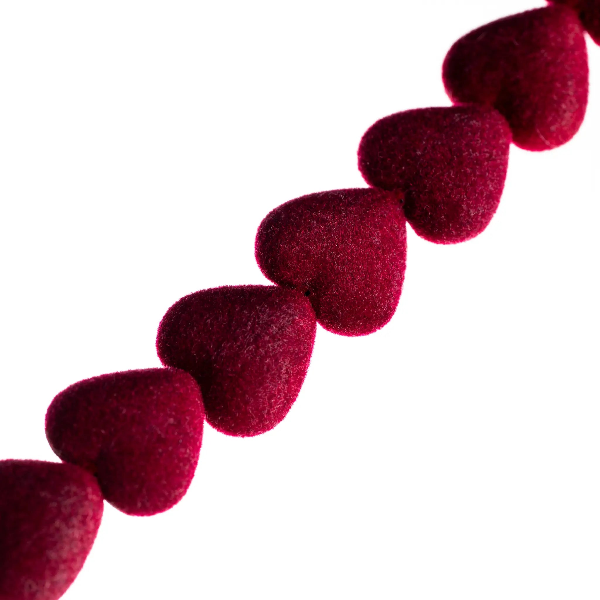 Set "Cherry Noir" - Burgundy Case + Heart Suede Chain