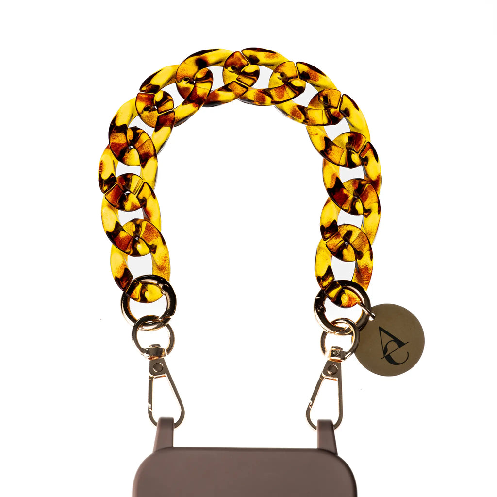 Set "Savanna" - Beige Case + Leopard Pattern Chain