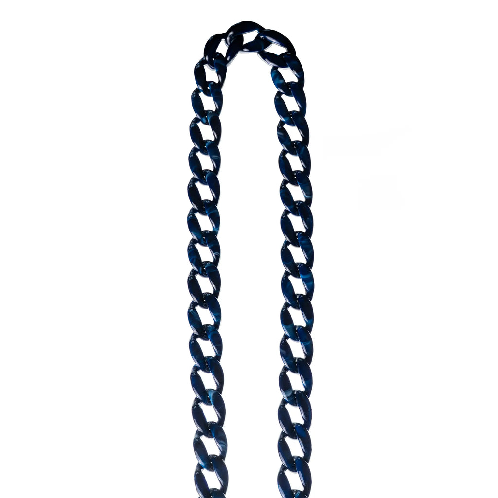 "Nuit" Long Dark Blue Chain 120cm