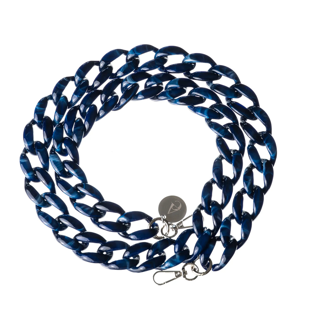 "Nuit" Long Dark Blue Chain 120cm
