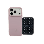 Set "Poudré" - Pink Case + Suction Cup Holder/ Sticky Phone Mount