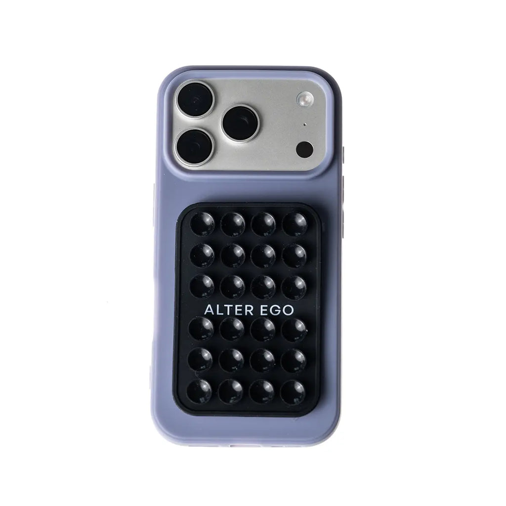 Set "Dusk" - Blue Gray Case + Suction Cup Holder/ Sticky Phone Mount